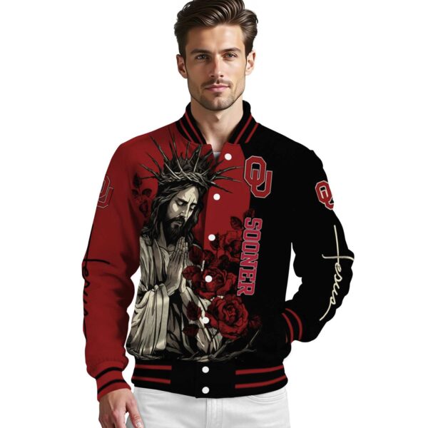 oklahoma sooners hands in prayer crimson black jacket high quality