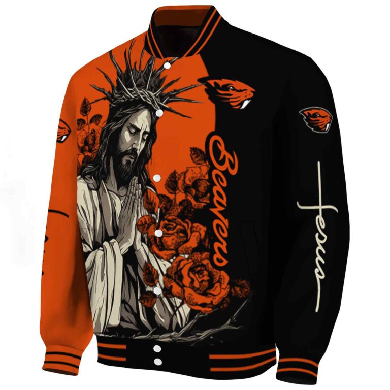 oregon state beavers hands in prayer orange black jacket best selling