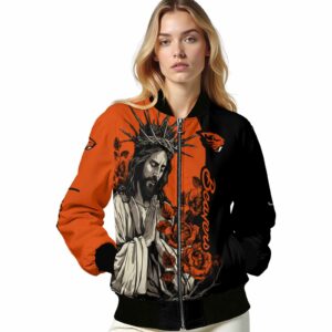 oregon state beavers hands in prayer orange black jacket latest model