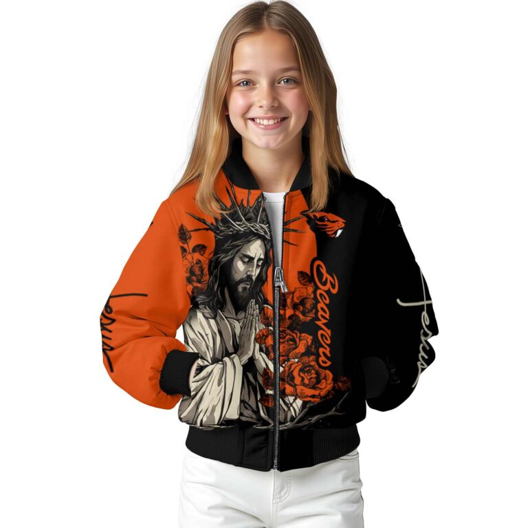 oregon state beavers hands in prayer orange black jacket top rated