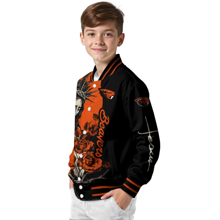 oregon state beavers hands in prayer orange black jacket trendy