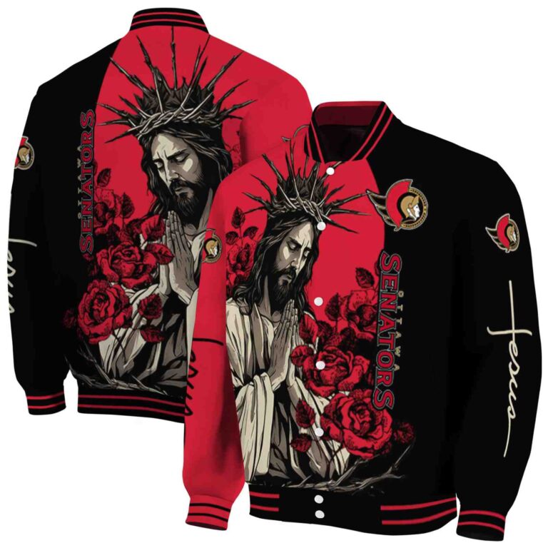 ottawa senators hands in prayer red black jacket fashion forward