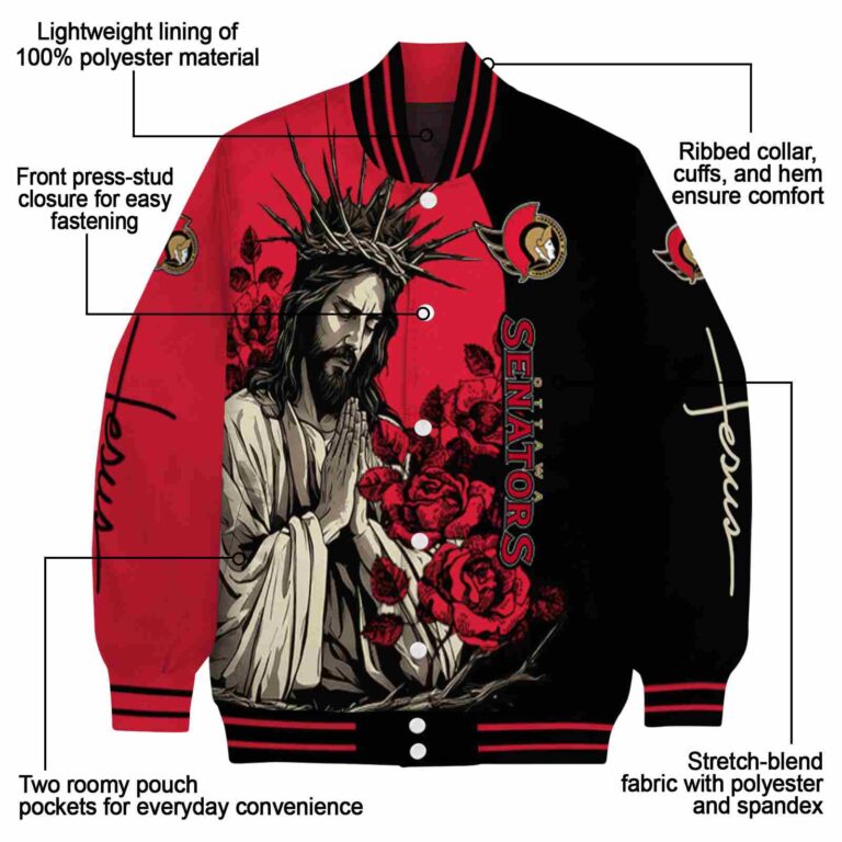ottawa senators hands in prayer red black jacket new arrival