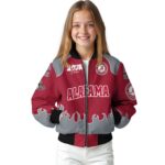 personalized alabama crimson tide fire graphic crimson jacket best selling