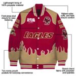 personalized boston college eagles fire graphic maroon jacket best selling
