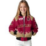 personalized boston college eagles fire graphic maroon jacket best selling
