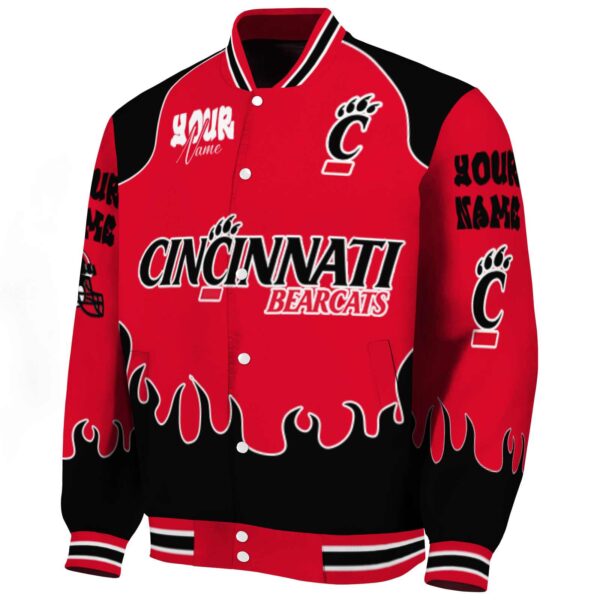 personalized cincinnati bearcats fire graphic red jacket best selling