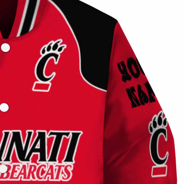 personalized cincinnati bearcats fire graphic red jacket premium grade