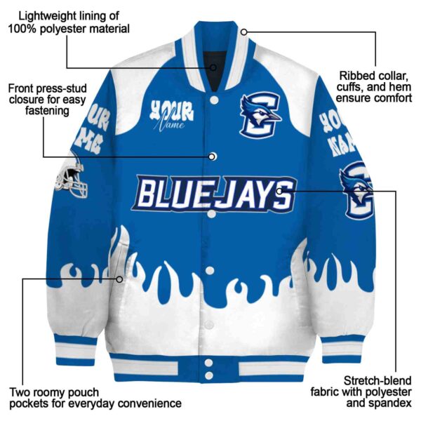 personalized creighton bluejays fire graphic blue jacket new arrival