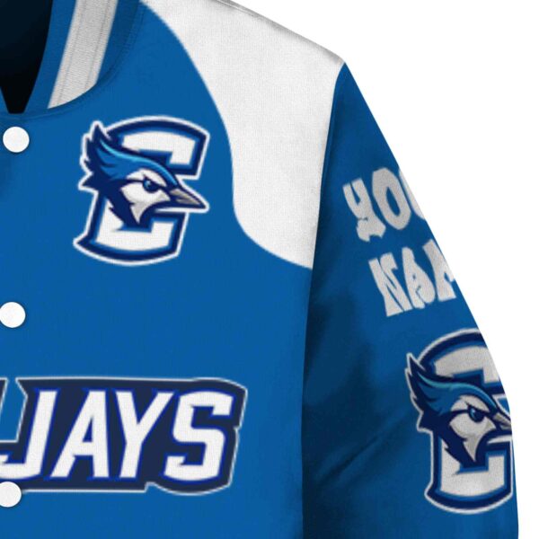 personalized creighton bluejays fire graphic blue jacket premium grade