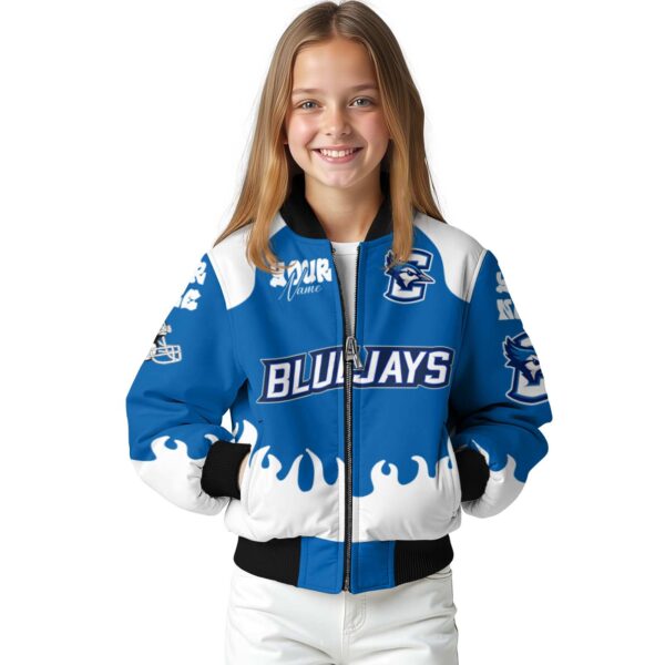 personalized creighton bluejays fire graphic blue jacket top rated