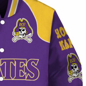personalized east carolina pirates fire graphic purple jacket premium grade