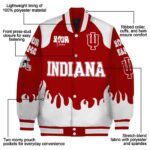 personalized indiana hoosiers fire graphic red jacket best selling