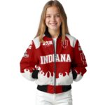 personalized indiana hoosiers fire graphic red jacket best selling