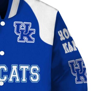 personalized kentucky wildcats fire graphic blue jacket premium grade