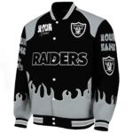 personalized las vegas raiders fire graphic black jacket best selling