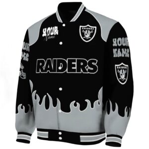 personalized las vegas raiders fire graphic black jacket best selling