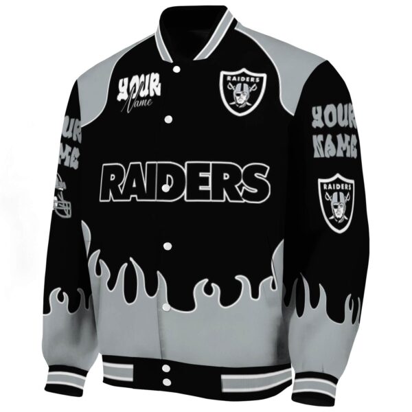 personalized las vegas raiders fire graphic black jacket best selling