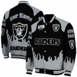 personalized las vegas raiders fire graphic black jacket best selling