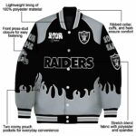 personalized las vegas raiders fire graphic black jacket best selling