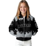 personalized las vegas raiders fire graphic black jacket best selling