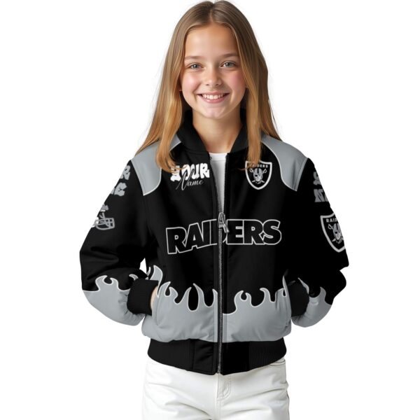 personalized las vegas raiders fire graphic black jacket top rated