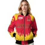 personalized maryland terrapins fire graphic red jacket best selling