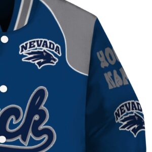 personalized nevada wolf pack fire graphic blue jacket premium grade
