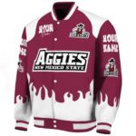 personalized new mexico state aggies fire graphic crimson jacket best selling