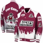 personalized new mexico state aggies fire graphic crimson jacket best selling