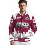 personalized new mexico state aggies fire graphic crimson jacket best selling