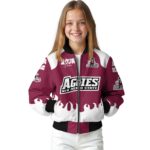 personalized new mexico state aggies fire graphic crimson jacket best selling