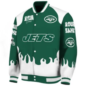 personalized new york jets fire graphic green jacket best selling