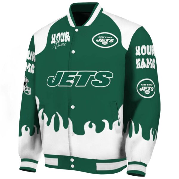 personalized new york jets fire graphic green jacket best selling