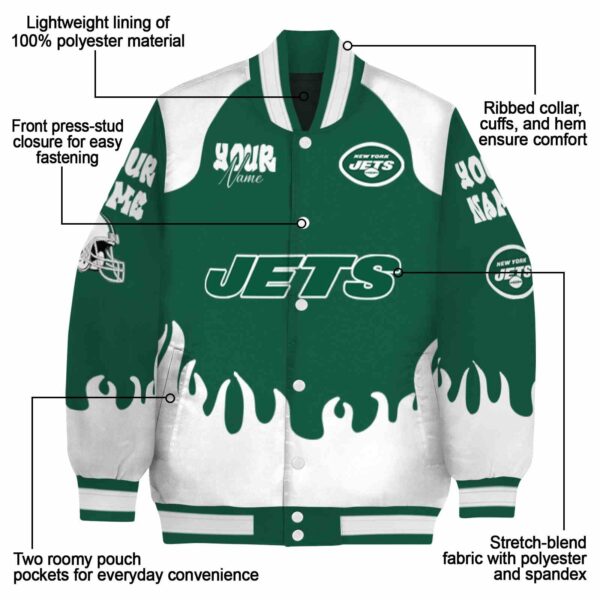 personalized new york jets fire graphic green jacket new arrival