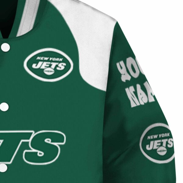 personalized new york jets fire graphic green jacket premium grade