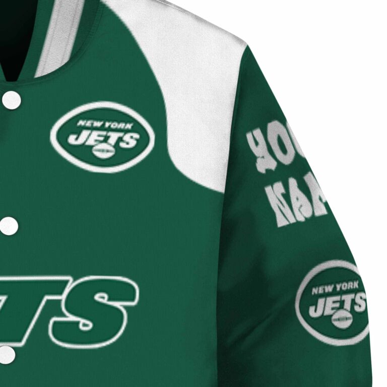 personalized new york jets fire graphic green jacket premium grade