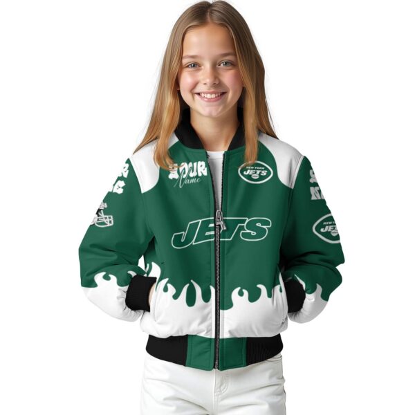 personalized new york jets fire graphic green jacket top rated