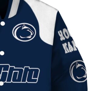 personalized penn state nittany lions fire graphic blue jacket premium grade