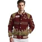 personalized texas state bobcats fire graphic maroon jacket best selling