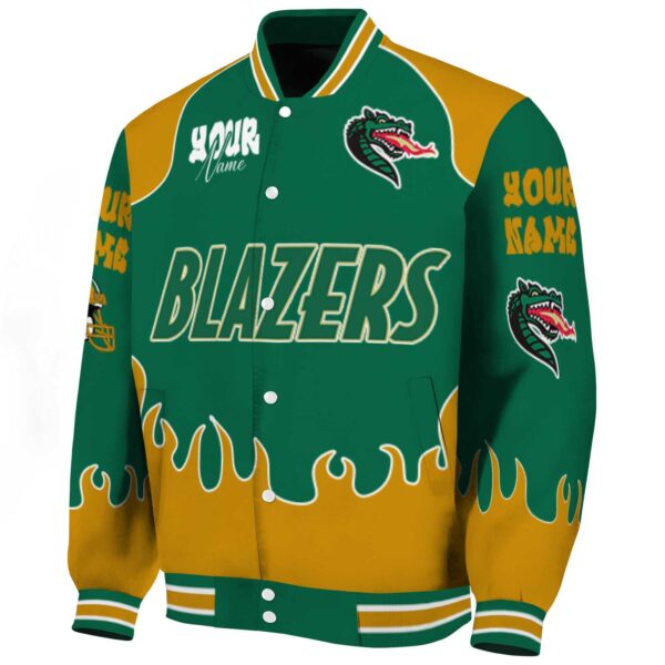 personalized uab blazers fire graphic green jacket best selling