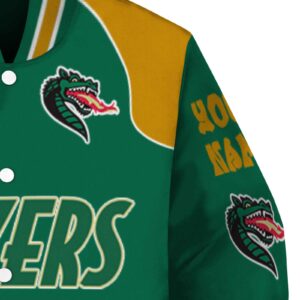 personalized uab blazers fire graphic green jacket premium grade