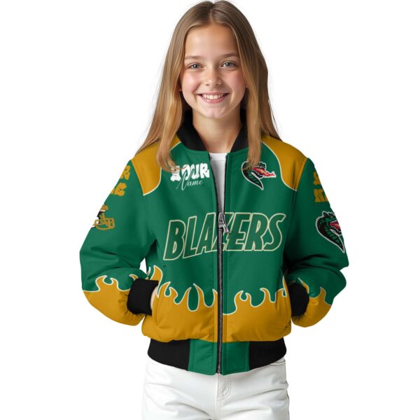 personalized uab blazers fire graphic green jacket top rated