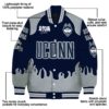 personalized uconn huskies fire graphic blue jacket new arrival