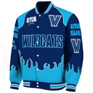 personalized villanova wildcats fire graphic navy jacket best selling