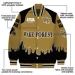personalized wake forest demon deacons fire graphic gold jacket best selling