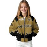personalized wake forest demon deacons fire graphic gold jacket best selling