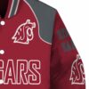 personalized washington state cougars fire graphic crimson jacket premium grade