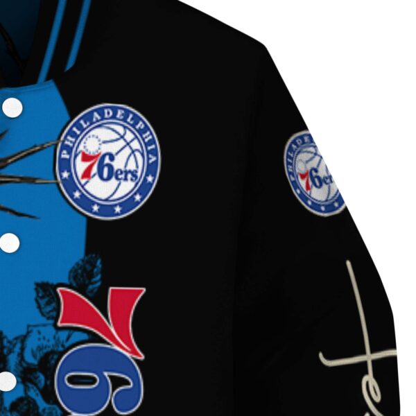 philadelphia 76ers hands in prayer blue black jacket premium grade