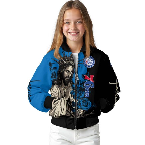 philadelphia 76ers hands in prayer blue black jacket top rated